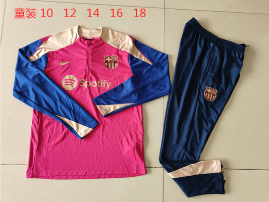 Barcelona 2024/25 Half-Zip Kids Sweater+Pant 902