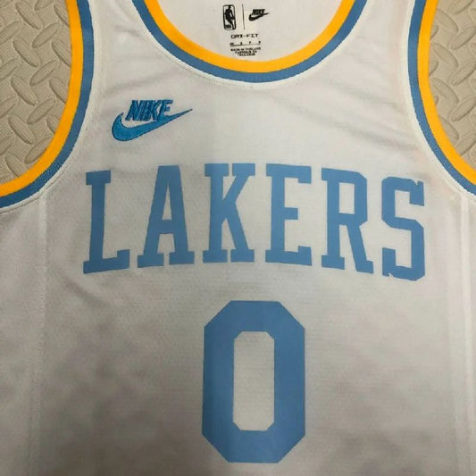 Camisa Russell Westbrook branca retrô masculina
