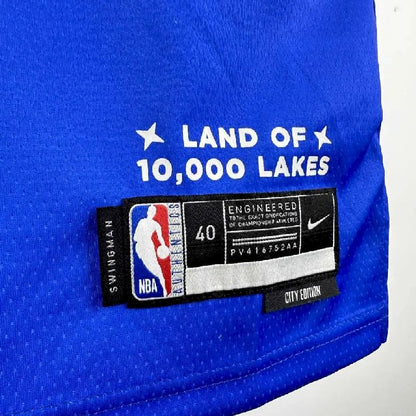 Camisa azul masculina Karl-Anthony Towns 2024 – Edição City