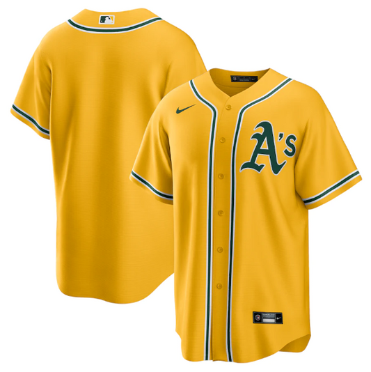 Oakland Athletics Yellow Fan Jersey