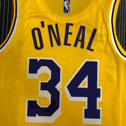 Camisa amarela masculina do time Shaquille O'Neal – Edição de 75º aniversário