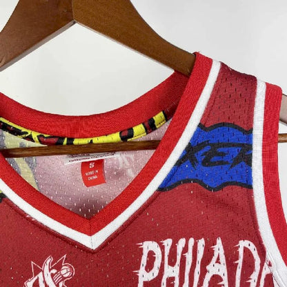 Camisa masculina M&amp;N 1996/97 Allen Iverson retrô