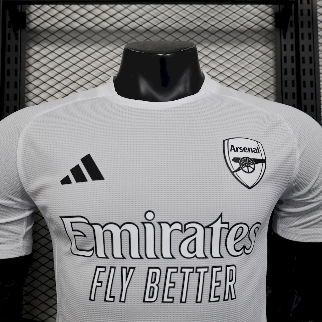 Men's Arsenal 2024/25 White Jersey Player Version