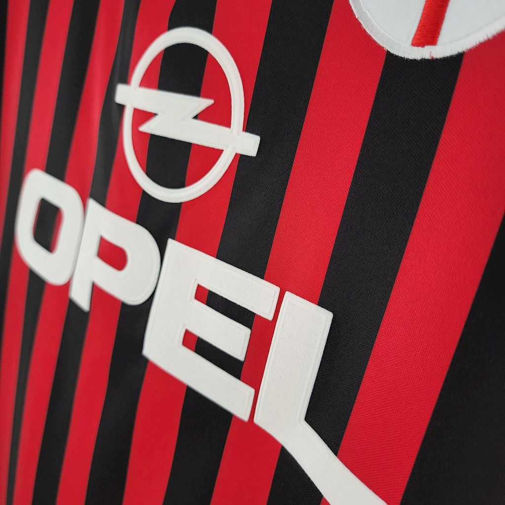 AC Milan 1999/00 Home Long Sleeves Retro Jersey