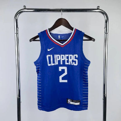 Camisa azul do time juvenil Kawhi Leonard