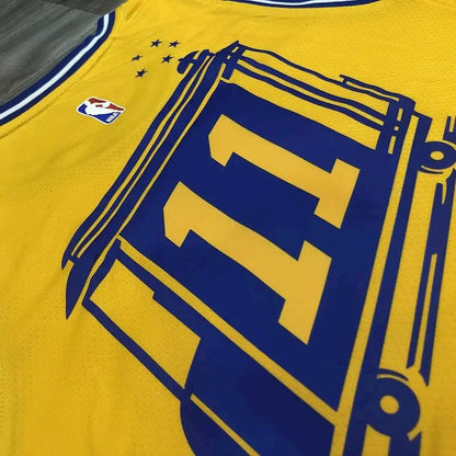 Camisa amarela masculina Klay Thompson versão jogador – The City Classic Edition