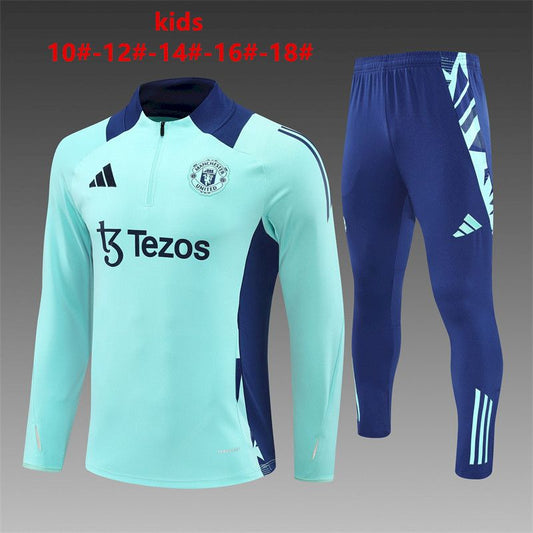 Manchester United 2024/25 Half-Zip Kids Sweater+Pant 14001