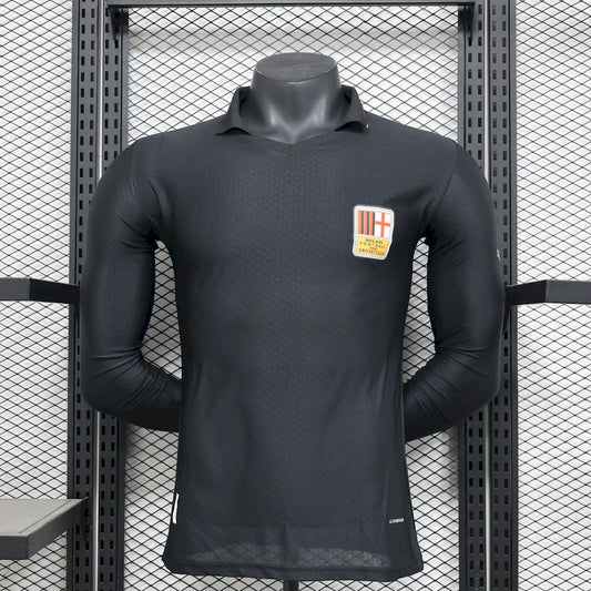 Ac Milan 2024/25 125Th Black Goalkeeper Retro Long Sleeves Jersey Player Version