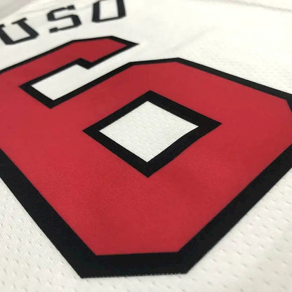 Camisa masculina Alex Caruso branca da equipe – Edição de 75º aniversário