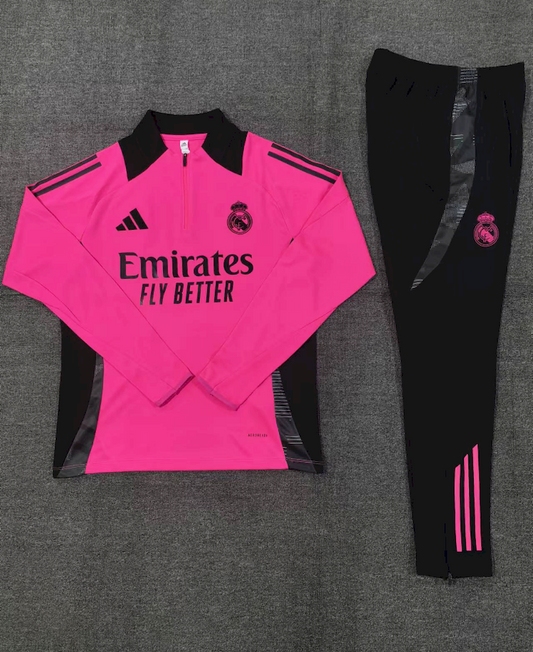 Suéter e calça infantil com zíper médio do Real Madrid 2024/25 14001