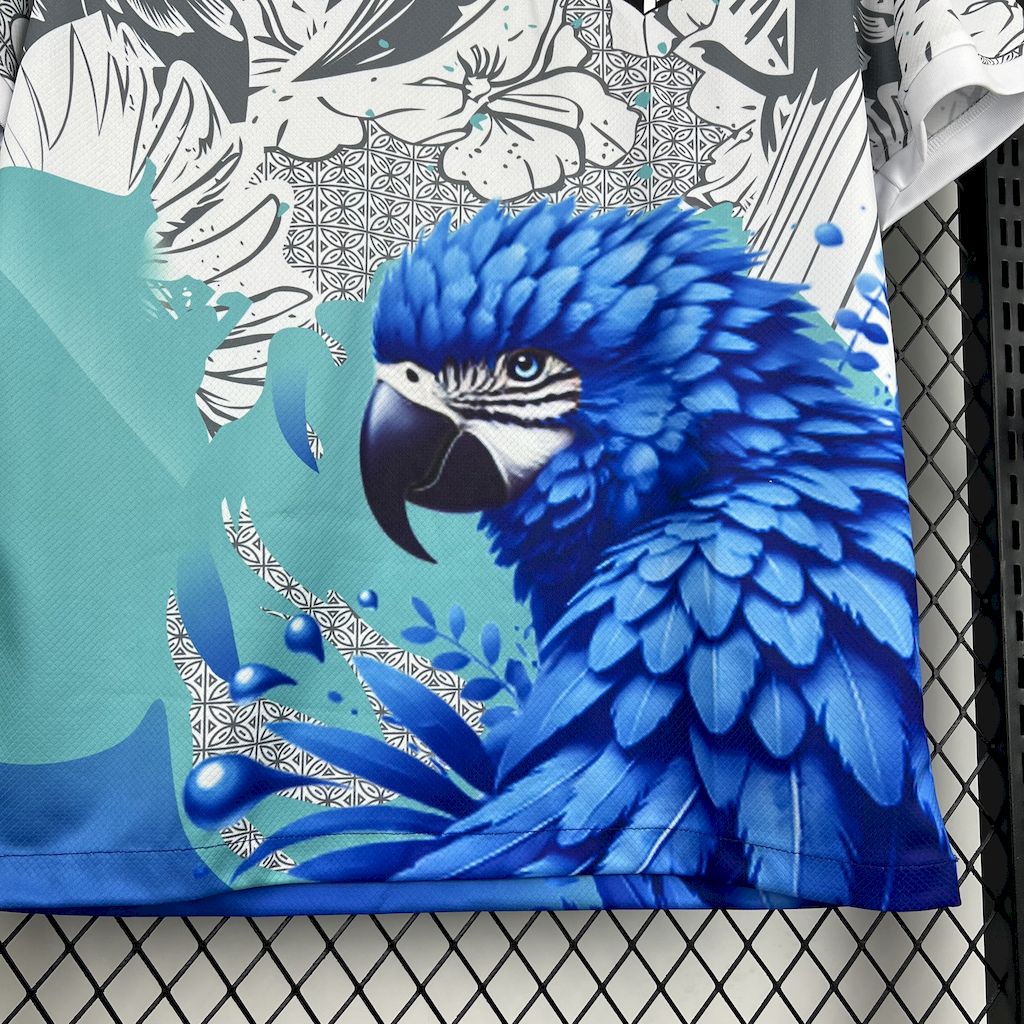 Men's Brazil 2025/26 White Parrot Edition Jersey