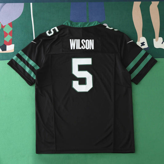 Jersey NFL New York Jets Green Garrett Wilson 5