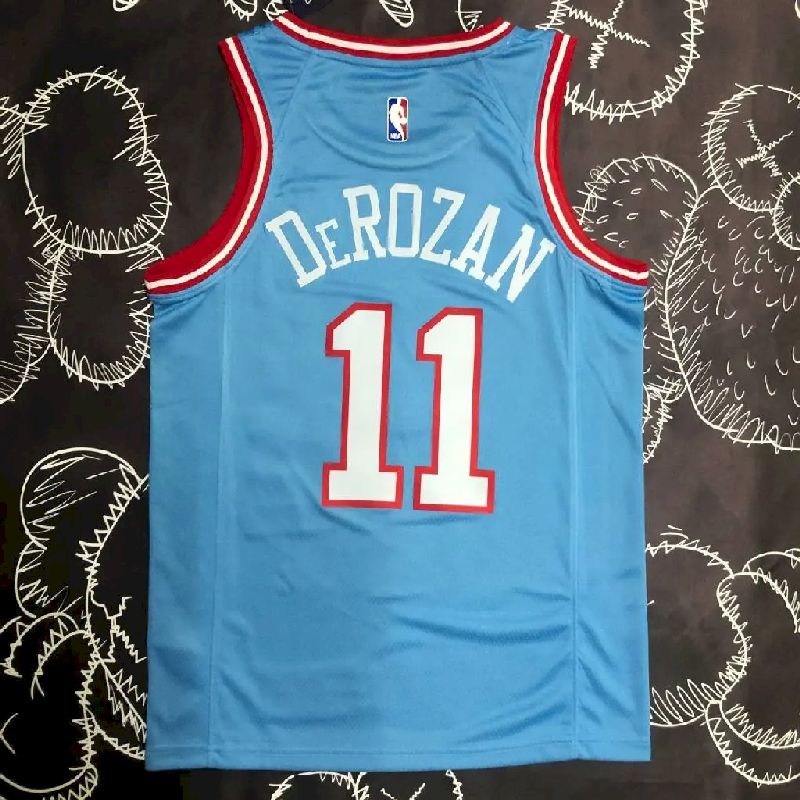 Camisa azul masculina Demar DeRozan Team