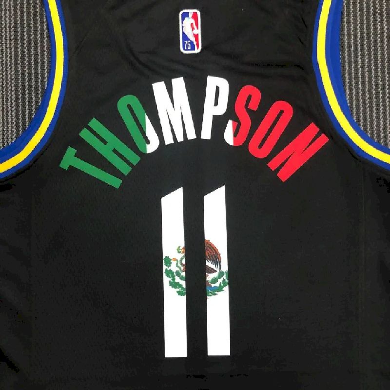 Camisa preta masculina Klay Thompson Team – Edição City