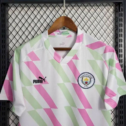 Camisa branca de treino pré-jogo do Manchester City 2023/24