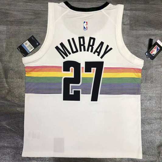 Jamal Murray White Men’s Player Version Jersey-Retro Classic Edition