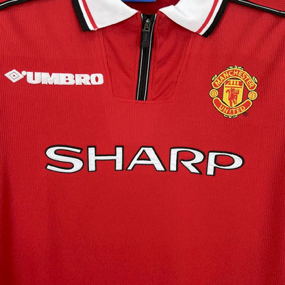 Camisa retrô de mangas compridas do Manchester United 1998/99