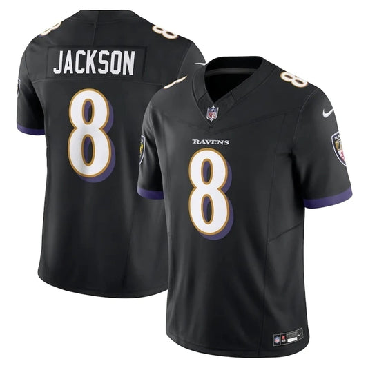 Jersey NFL Baltimore Ravens Black Lamar Jackson 8 Limited