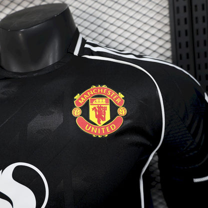 Men's Manchester United 2025/26 Black Shirt Player Edition