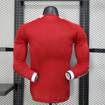 Men's Liverpool 2025/26 Home Long Sleeves Jersey Player Version