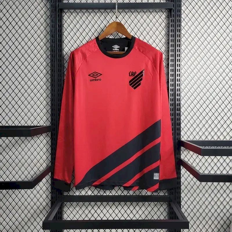 Men's Athletico Paranaense 2023/24 Home Long Sleeve Jersey
