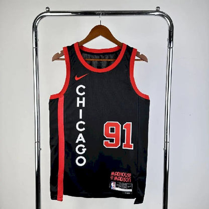 Camisa preta masculina Dennis Rodman 2024 – Edição City