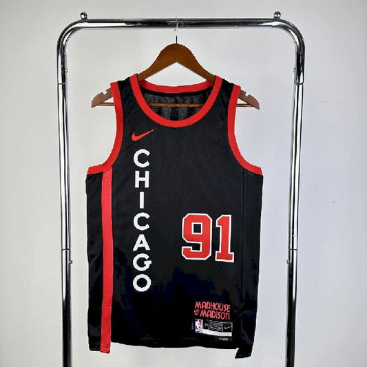 Camisa preta masculina Dennis Rodman 2024 – Edição City