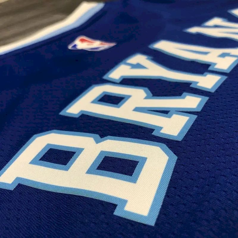 Camisa masculina Kobe Bryant azul versão jogador – Retro Classic Joint Edition