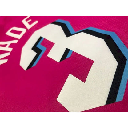 Camisa masculina Dwyane Wade rosa versão jogador – edição clássica retrô