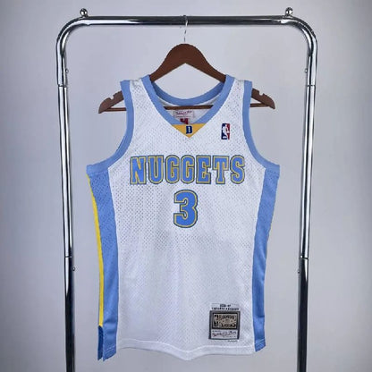 Camisa masculina M&amp;N Allen Iverson 2006/2007 branca retrô