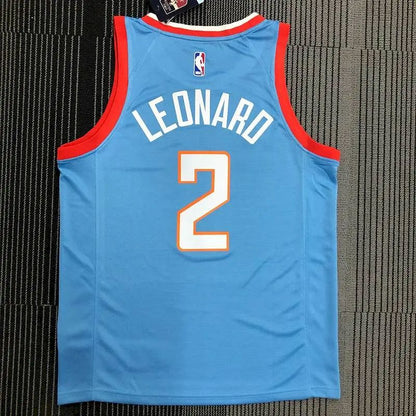 Camisa masculina Kawhi Leonard Swingman azul – Edição City