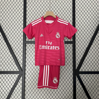 Camisa e shorts retrô infantil do Real Madrid 2014/15