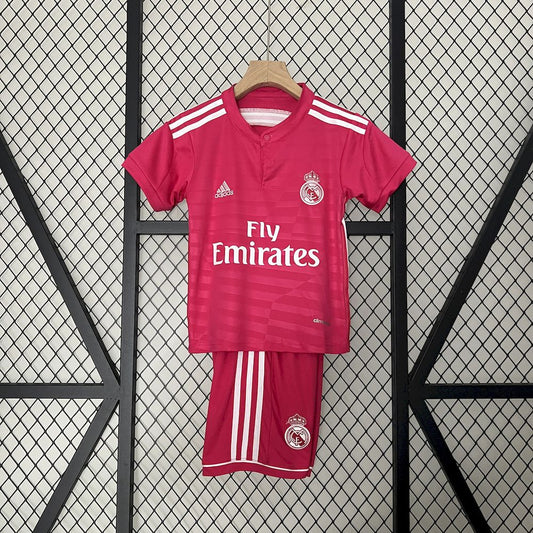 Camisa e shorts retrô infantil do Real Madrid 2014/15