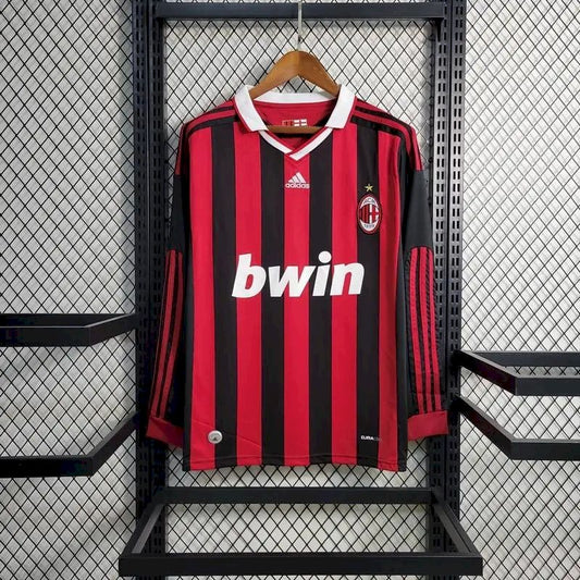 Camisa retrô de mangas compridas do AC Milan 2009/10