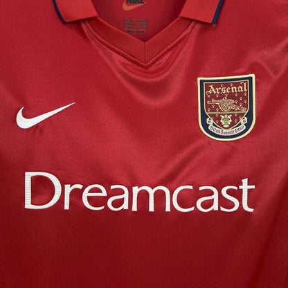 Camisa retrô de mangas compridas do Arsenal 2000/01 Home