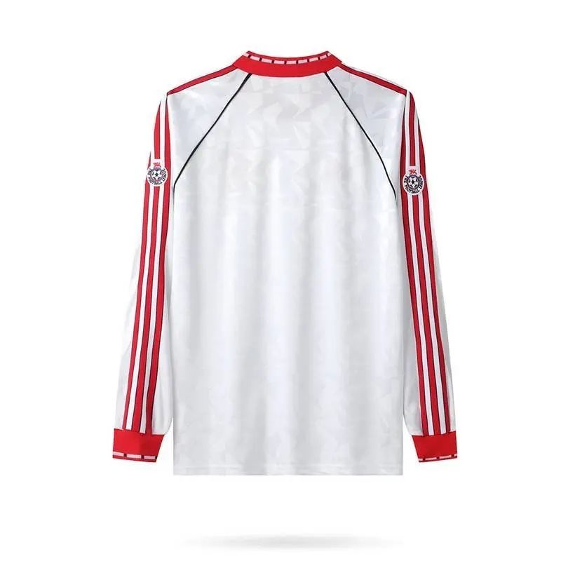 Camisa retrô de mangas compridas da Copa dos Vencedores das Copas de 1991 do Manchester United