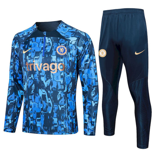 Suéter e calça Chelsea 2023/24 com zíper e meio zíper 815