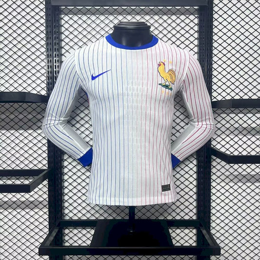 Men's France 2024/25 Away Long Sleeve Jersey Player Version