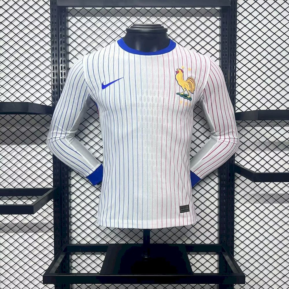 Men's France 2024/25 Away Long Sleeve Jersey Player Version