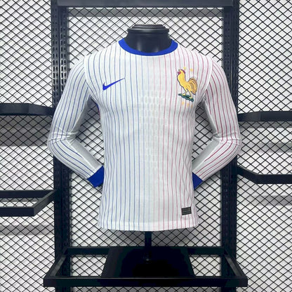 Men's France 2024/25 Away Long Sleeve Jersey Player Version