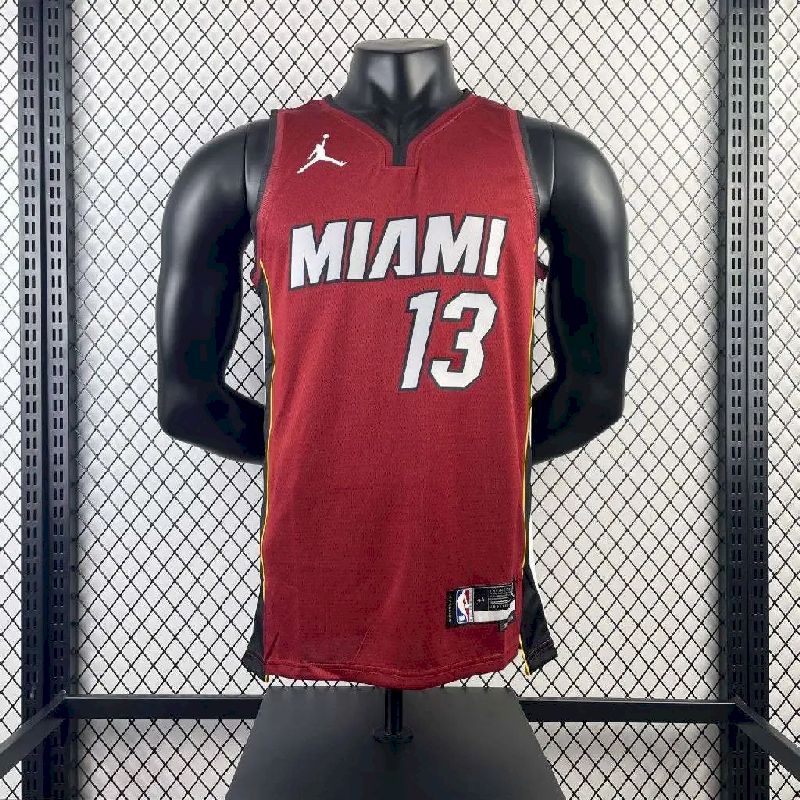 Men’s Bam Adebayo Red Team Jersey – Statement Edition