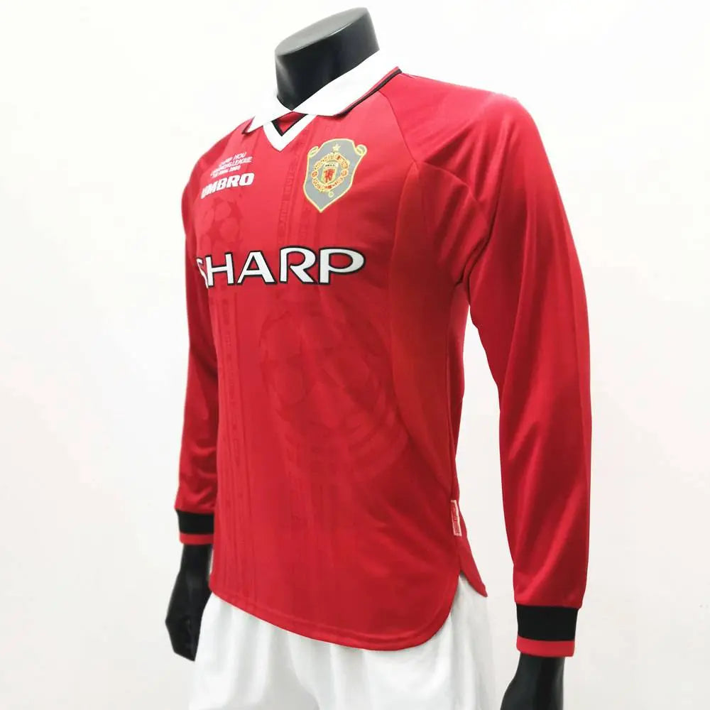 Camisa retrô de mangas compridas Manchester United 1999/00 Home