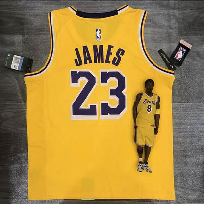 Camisa LeBron James Masculina Amarela Versão Jogador – Edição Clássica Retrô