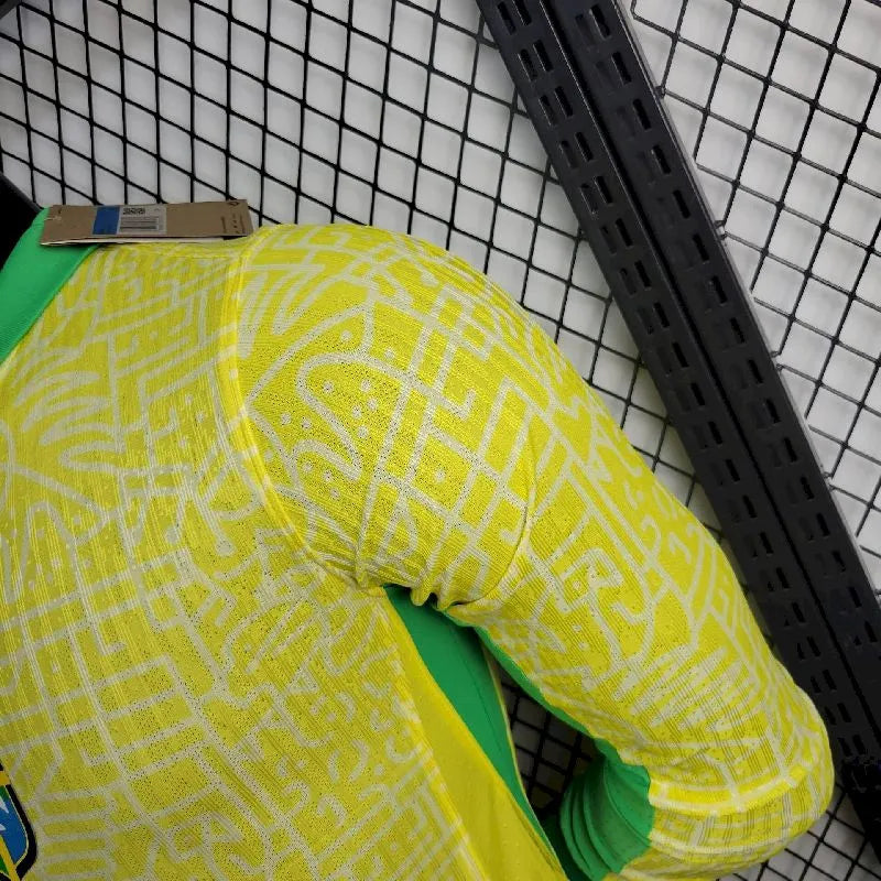 Men's Brazil 2024/25 Home Long Sleeve Jersey Player Version