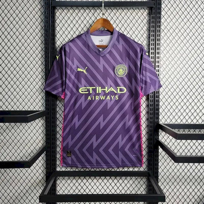 Camisa de goleiro do Manchester City 2023/24 roxa