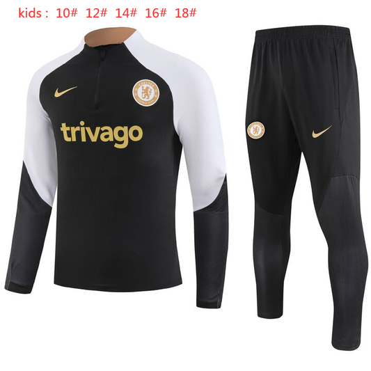 Suéter e calça Chelsea 2023/24 com zíper e meio zíper infantil 902