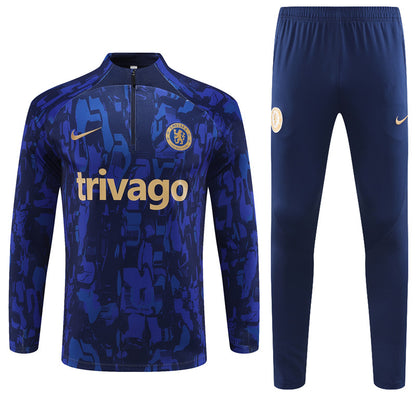 Suéter e calça Chelsea 2024/25 com zíper e meio zíper 14001