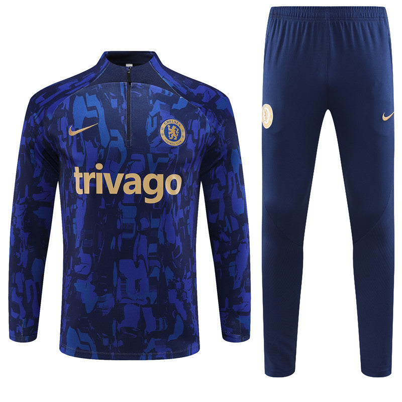 Suéter e calça Chelsea 2024/25 com zíper e meio zíper 14001