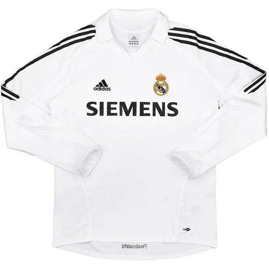 Camisa retrô de mangas compridas do Real Madrid 2005/06 Home
