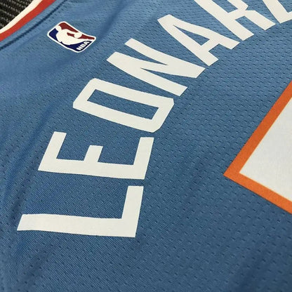 Camisa masculina Kawhi Leonard Swingman azul – Edição City